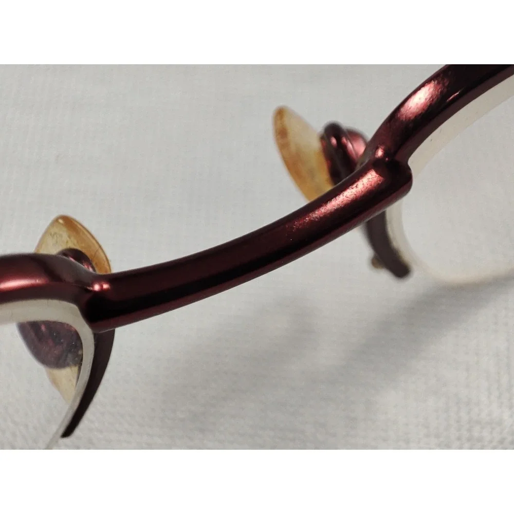 Vera Wang Ronce BU Burgundy Crystal Embellished Eyeglass Frames 54-16-137 + Case